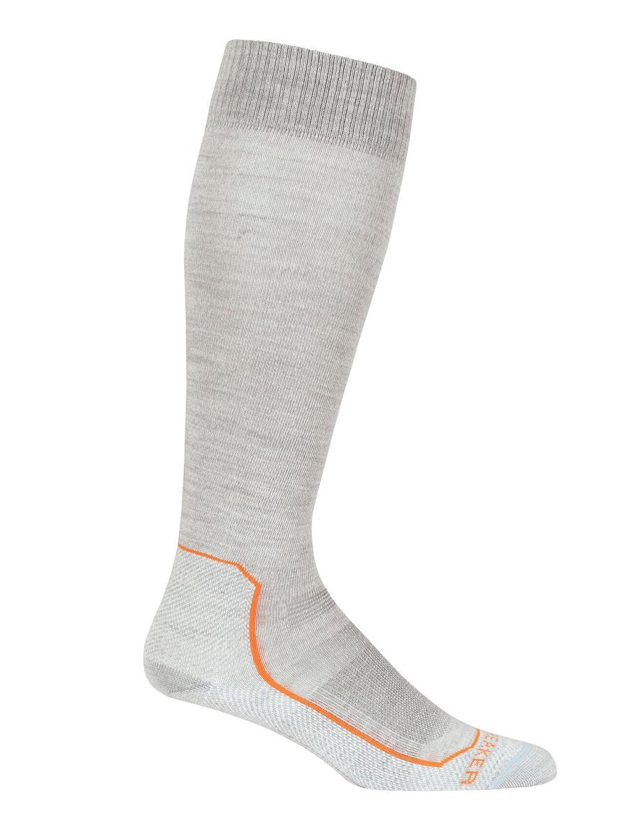 Chaussettes Icebreaker Merino Ski+ Ultralight Over the Calf Femme Blanche Grise | FR 1442RVDW